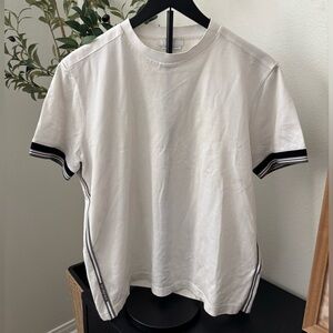 Prada White and Black Short Sleeve Tee